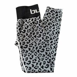 Spiritual Gangster Burn Boot Camp Leopard Print Leggings Activewear Yoga Pilates